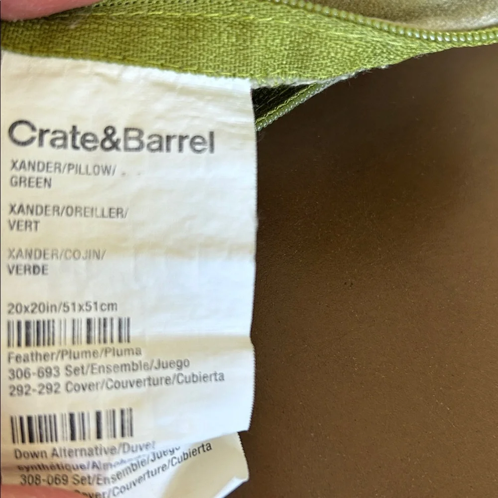 Crate & Barrel Pillow Cover 20”
